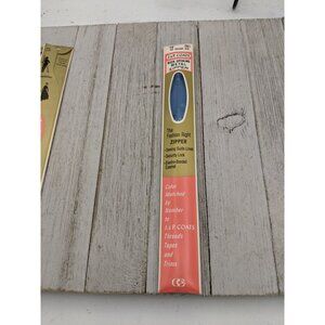 Vintage J&P Coats Neck Opening Metal Zipper 18" Treasure Blue 168